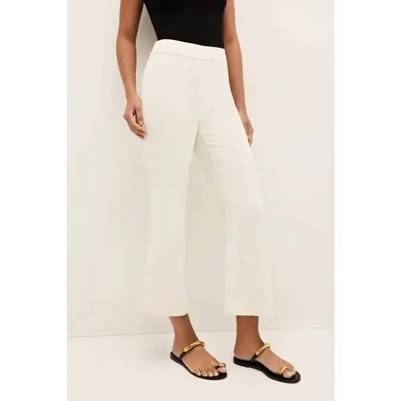 Marie Oliver Mia Crop Pant in Bone White US 6 NWT Minimalist Soft Girl - Picture 2 of 6